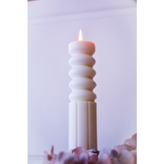 Large Size Wavy Milk Soy Candle White