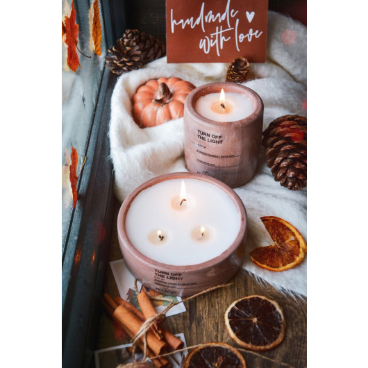 Chocolate Color 2 Piece Decorative Scented Natural Soy Wax Candle