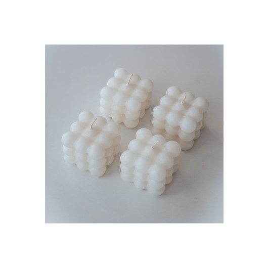 Decorative Set Of 4 White Colored Scented Bubbles