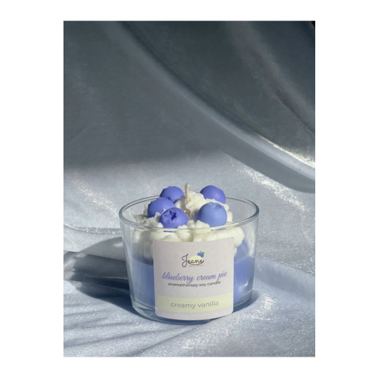 Vanilla Scented Candle Blueberry Cupcake Gift Aromatherapy Candle