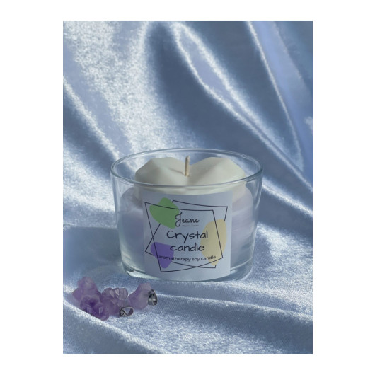 Natural Stone Amethyst Pendant Secret Lavender Scented Crystal Candle