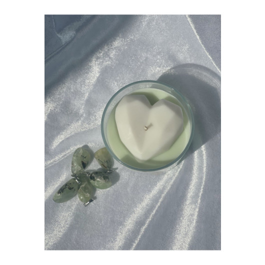 Prehnite Natural Stone Pendant Secret Vanilla Scented Candle