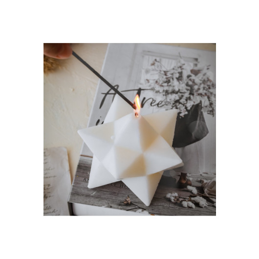 Star Model Scented Design Soy Candle White