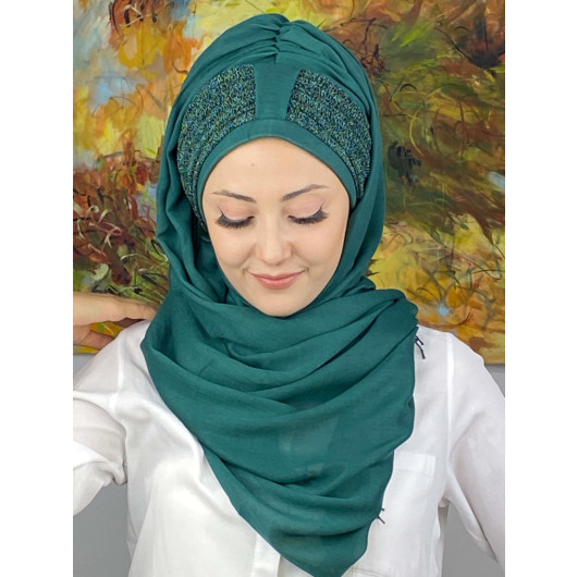 Hurrem Model Plain Patternless Ready Made Shawl