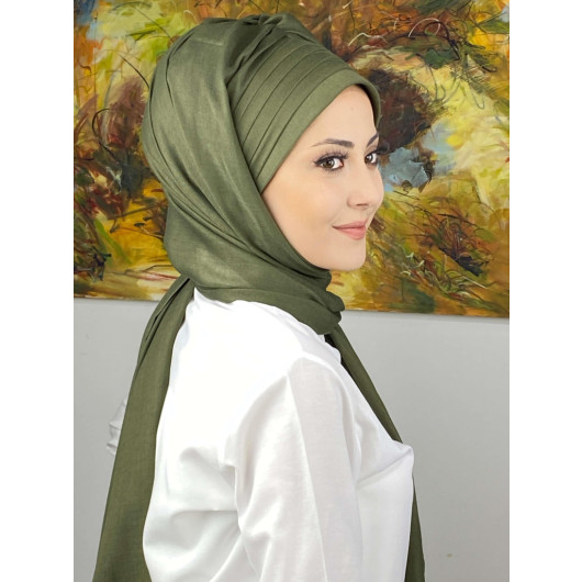 Topkapi Model Cross Draped Plain Patternless Ready Made Shawl