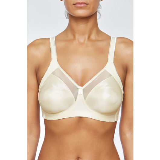 Crescent Star Tulle Embroidered Minimizing Bra D Cup