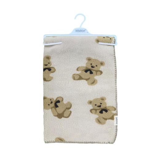 Wellsoft Baby Blanket With Bear Pattern