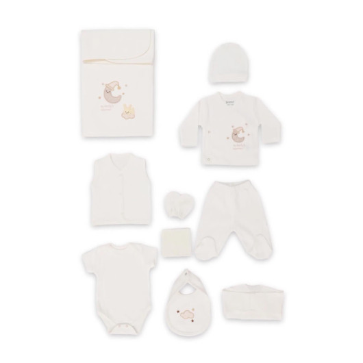 Bebitof Moon Patterned 10 Piece Bodysuit Set