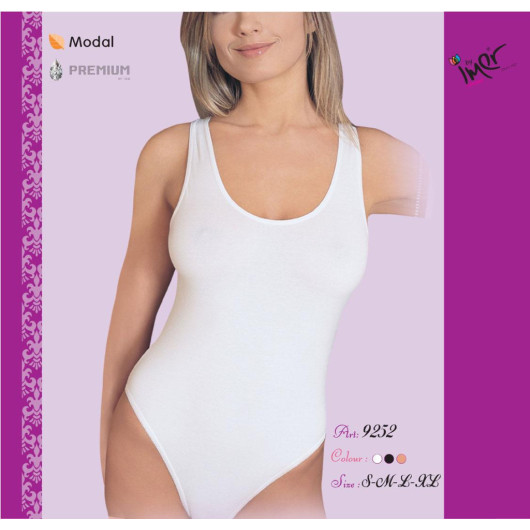 İmer Women Wide Strap Snap Bodysuit