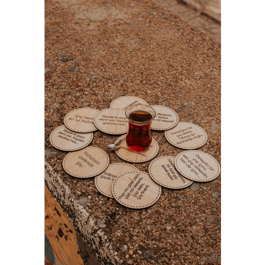 12 Tea Coasters Designed With Tea Sayings