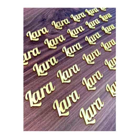 Plexiglass Name Tag 4Cm Named Gold Silver 25 Pieces