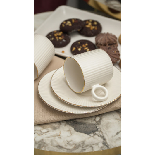 Heda Porselen Porcelain Coffee Cups Set Of 4