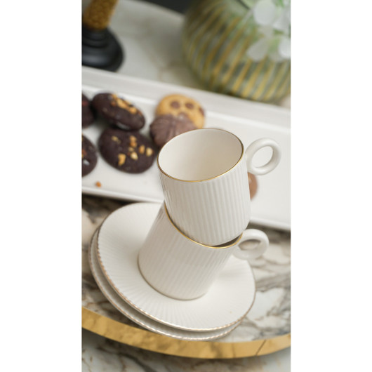 Heda Porselen Porcelain Coffee Cups Set Of 4