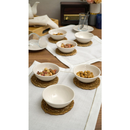 Set Of 6 Porcelain 10 Cm Breakfast Presentation Snack Bowls