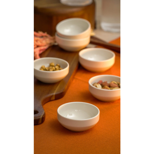 Set Of 6 Porcelain 8 Cm Breakfast Presentation Snack Bowls