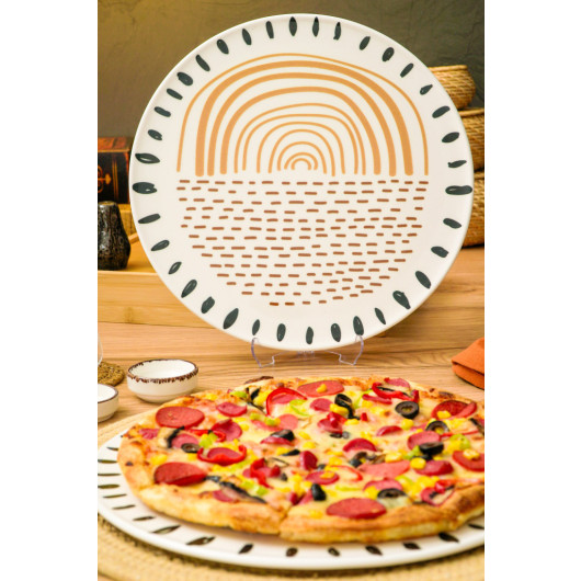 2 Piece Porcelain Pizza And Serving Plate 32 Cm