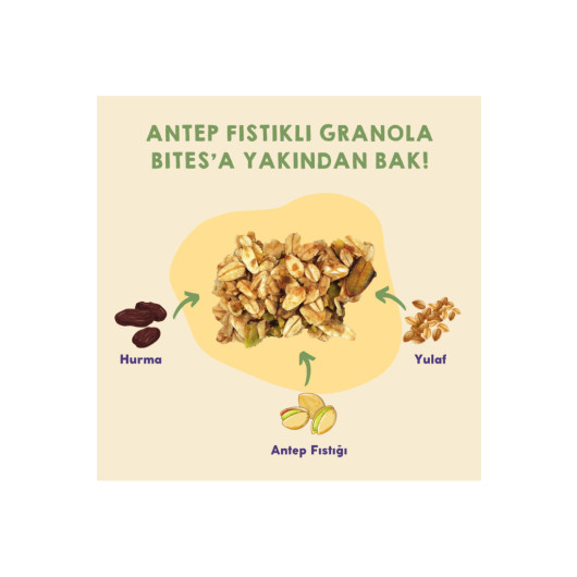 3 Pack Large Size Pistachio Granola Bites 300 Grams