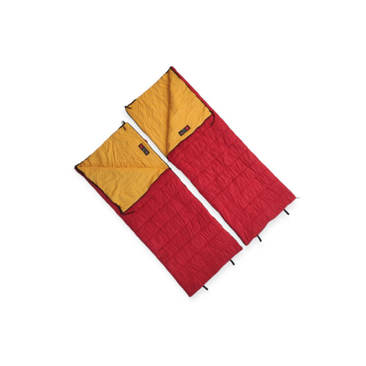 Red Desert Double Sleeping Bag With Builtin Pillows -5