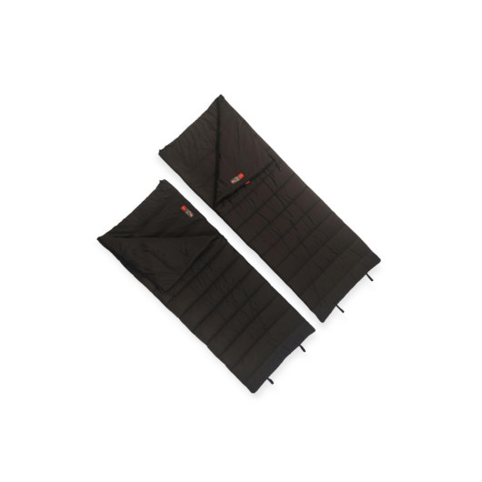 Black Double Travel Sleeping Bag With Pillows