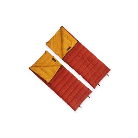 Compact Orange Double Travel Sleeping Bag