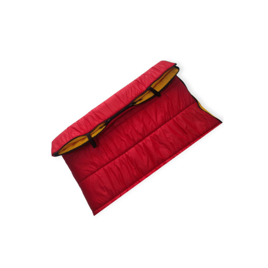 حقيبة نوم طويلة بوساد قابلة للدمج أحمر
