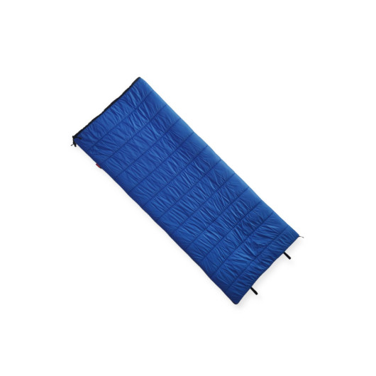 Long Blue Sleeping Bag With Built-In Pillow
