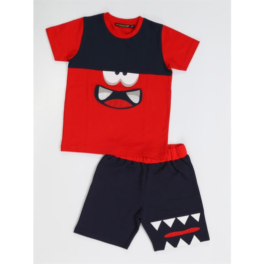 Monster Red Boy Shorts Set