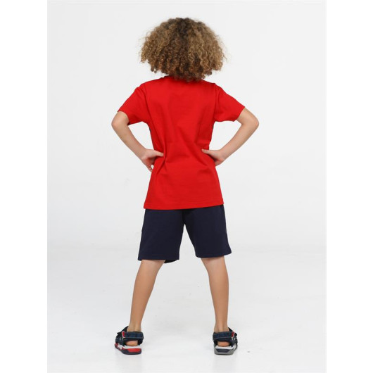 Monster Red Boy Shorts Set