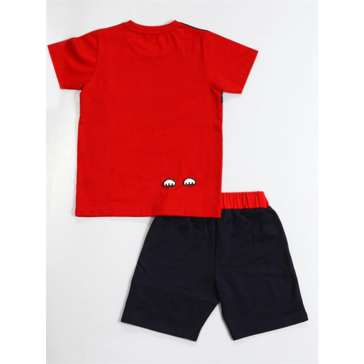 Monster Red Boy Shorts Set