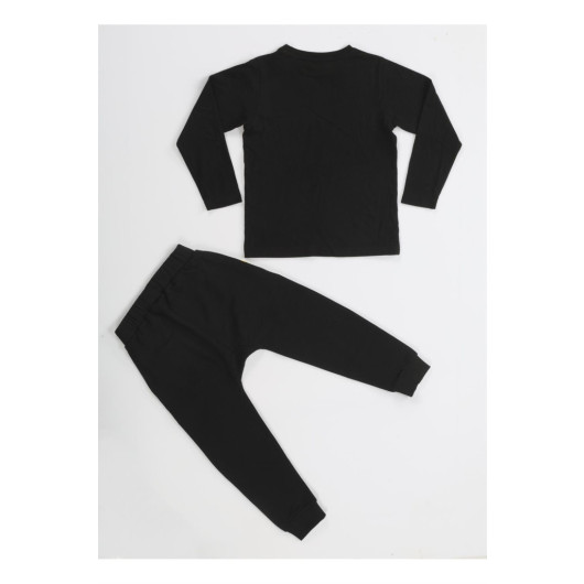 Out Dino Black Baggy Trousers Tshirt Set