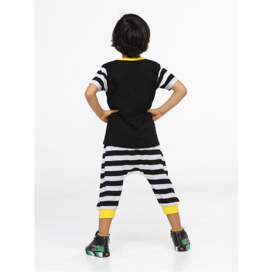 Rocker Striped Capri Tshirt Set