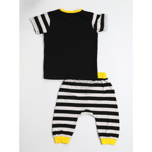 Rocker Striped Capri Tshirt Set