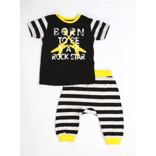 Rocker Striped Capri Tshirt Set