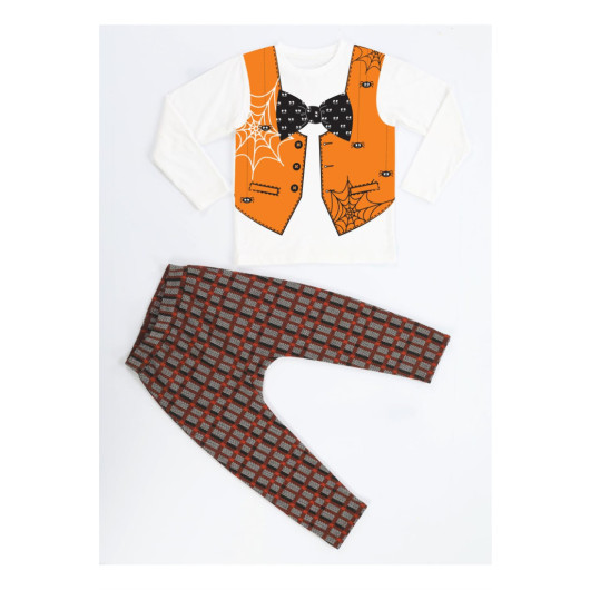 Spider Vest Printed Trousers Tshirt Set