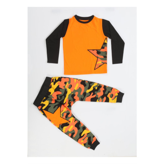 Star Camouflage Baggy Trousers Tshirt Set