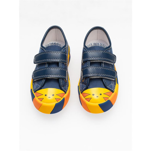 Tiger Velcro Canvas Orthopedic Sneakers