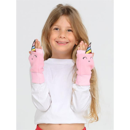 Unicorn 3D Girl Fleece Gloves