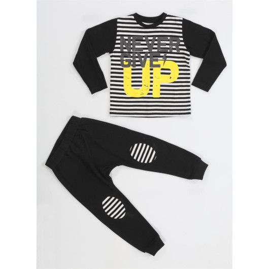 Up Striped Boy Trousers Tshirt Set