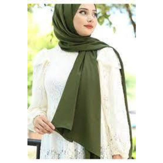 Medina Silk Shawl Khaki 70X200