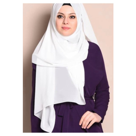 Chiffon Square Scarf White 150X150