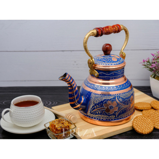 Copper Teapot, 1700 Ml, Blue