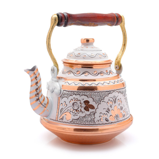 Copper Teapot, 3200 Ml, White, No 2