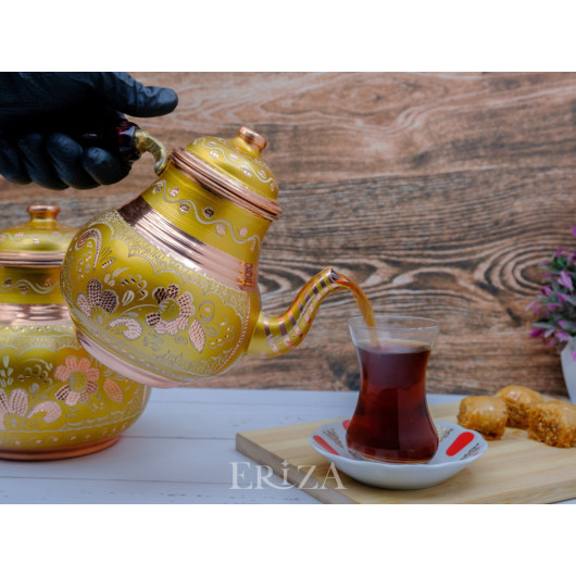 Copper Double Teapot, 2850 Ml, Gold