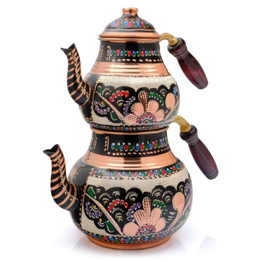 Copper Double Teapot, 2850 Ml, Colorful