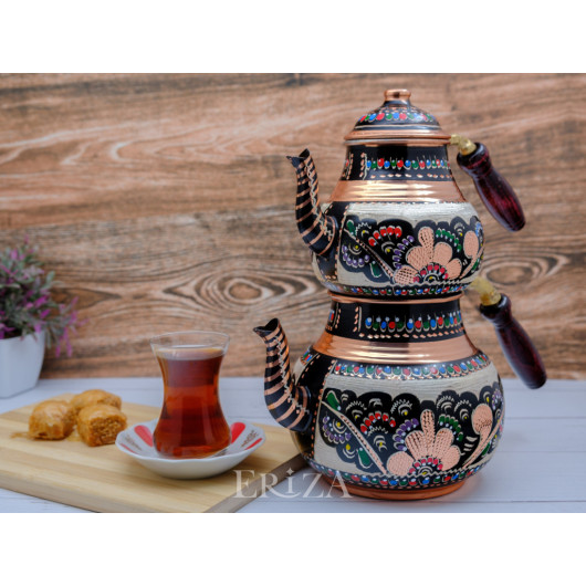 Copper Double Teapot, 2850 Ml, Colorful