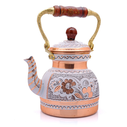Copper Small Single Teapot, 1300 Ml, White
