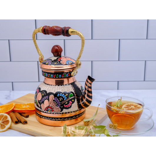 Copper Small Size Single Teapot, 1300 Ml, Colorful