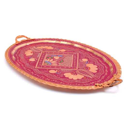 Copper Oval Serving Tray, Lilac, No 1