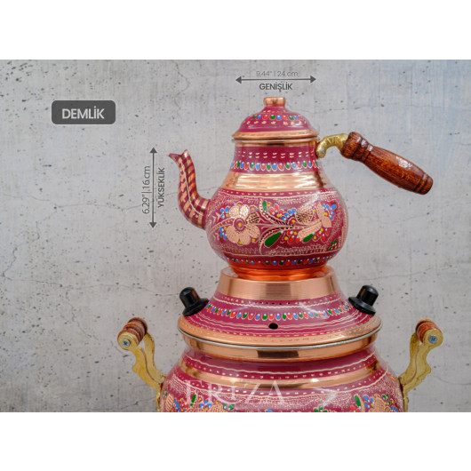 Copper Russian Style Electric Samovar, Lilac