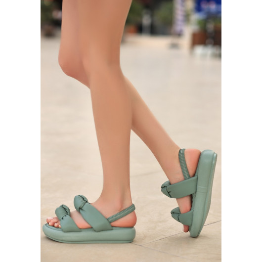 Mint Green Skin Sandals